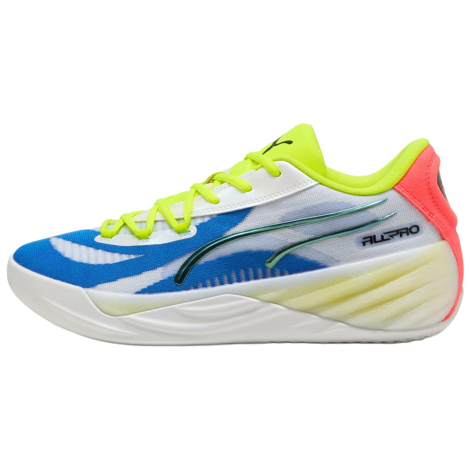 

PUMA Баскетбольные кроссовки All Pro NITRO с противоскользящей подошвой, износостойкие, мужские, белые, синие