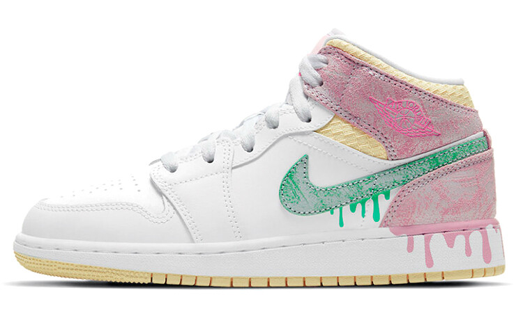 

Кроссовки Jordan 1 Mid 'Paint Drip' GS