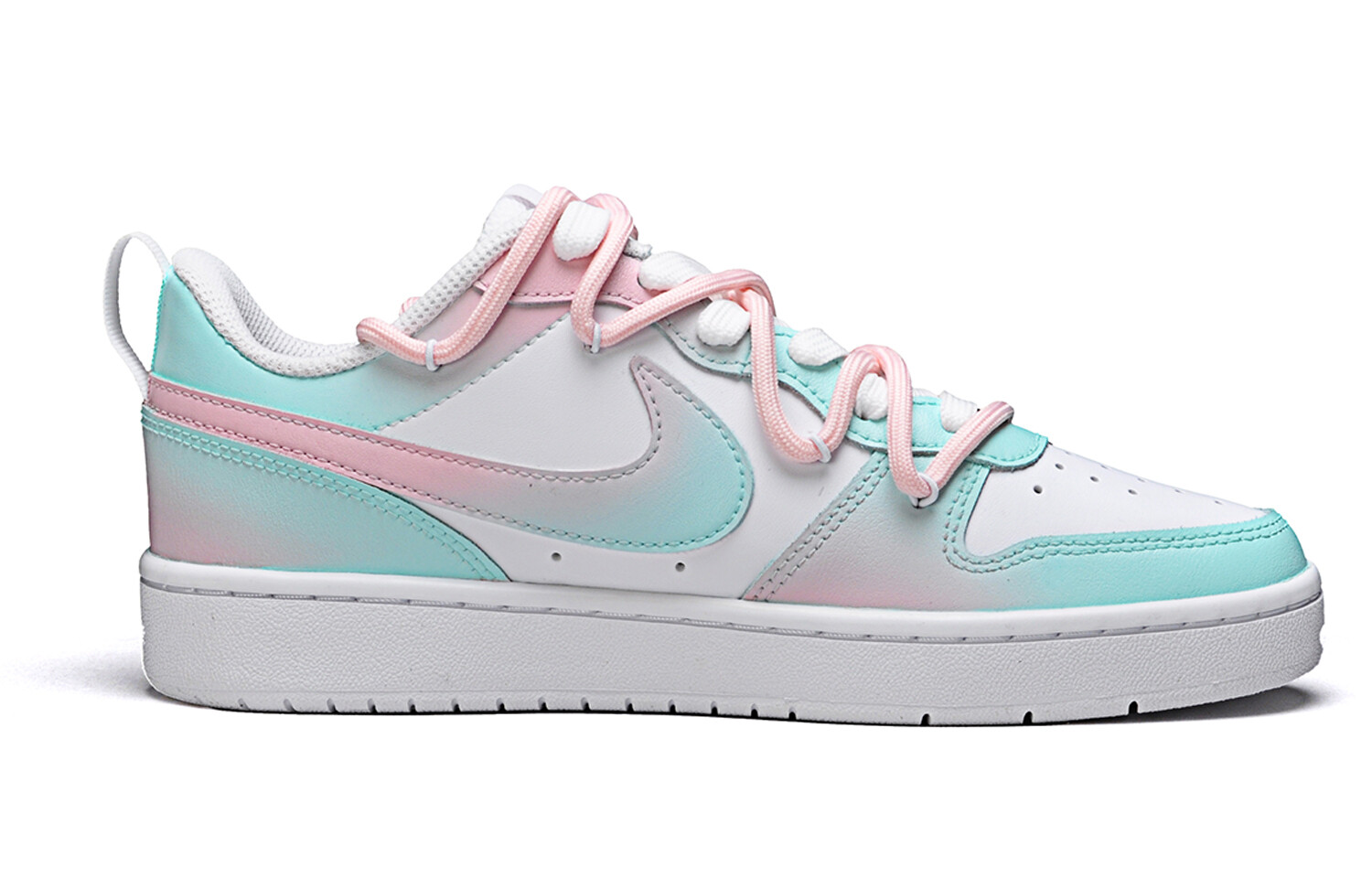 

Кроссовки Nike Court Borough Skateboarding Shoes Women's Low-top Blue/pink, синий/розовый/белый