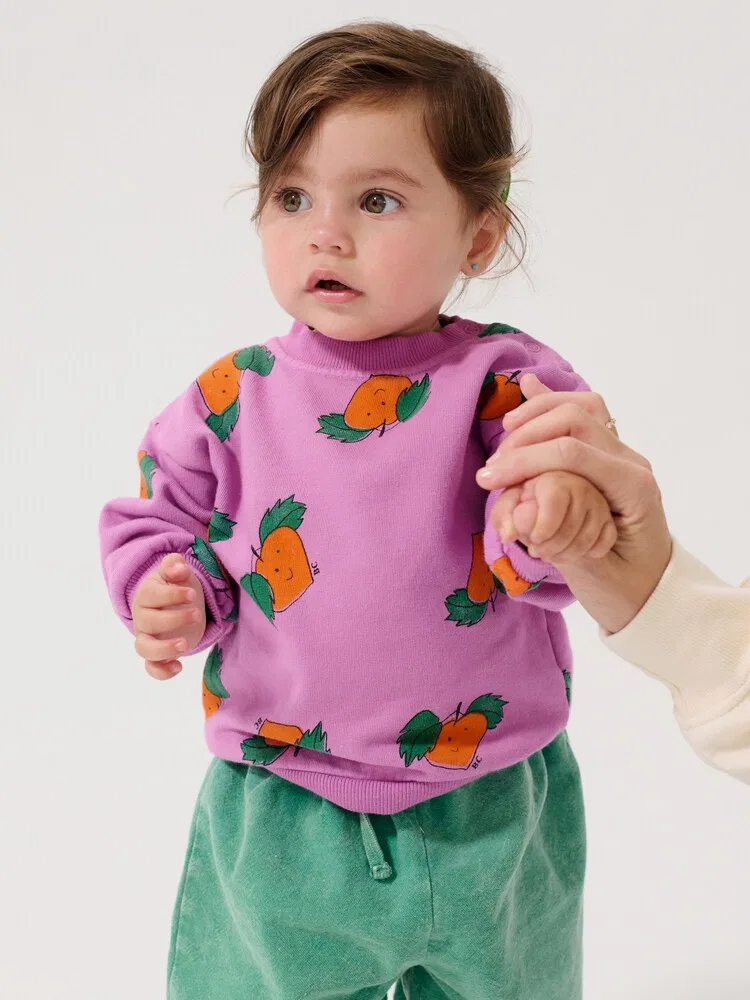 Толстовка из хлопкового трикотажа Baby Tangerine Bobo Choses, фиолетовый — фото 4