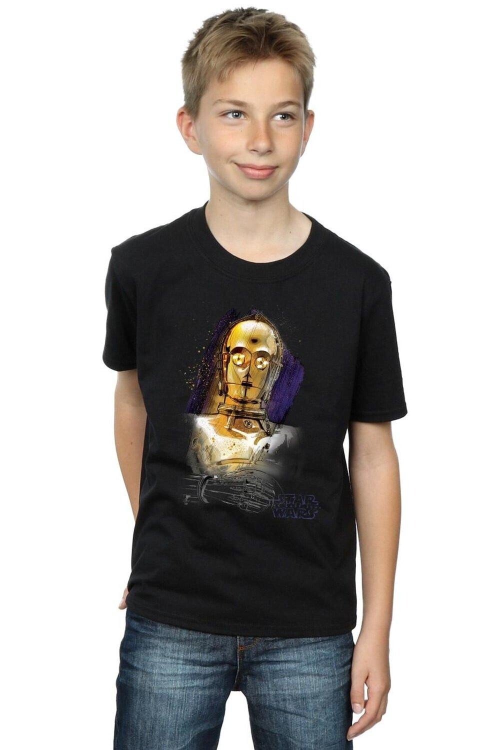 

Матовая футболка The Last Jedi C-3PO Star Wars, черный