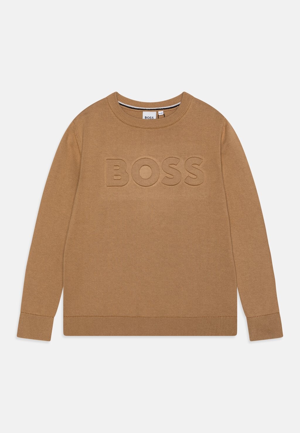 

Вязаный свитер BOSS Kidswear, коричневый