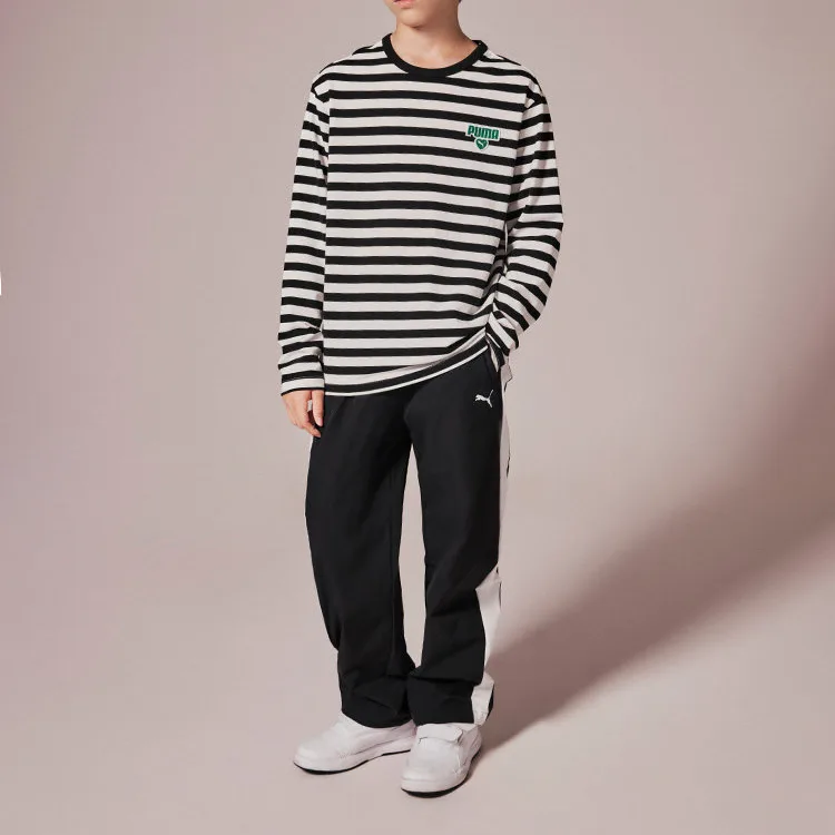 Детские вязаные спортивные штаны Moderate PUMA, черно-белый — фото 4