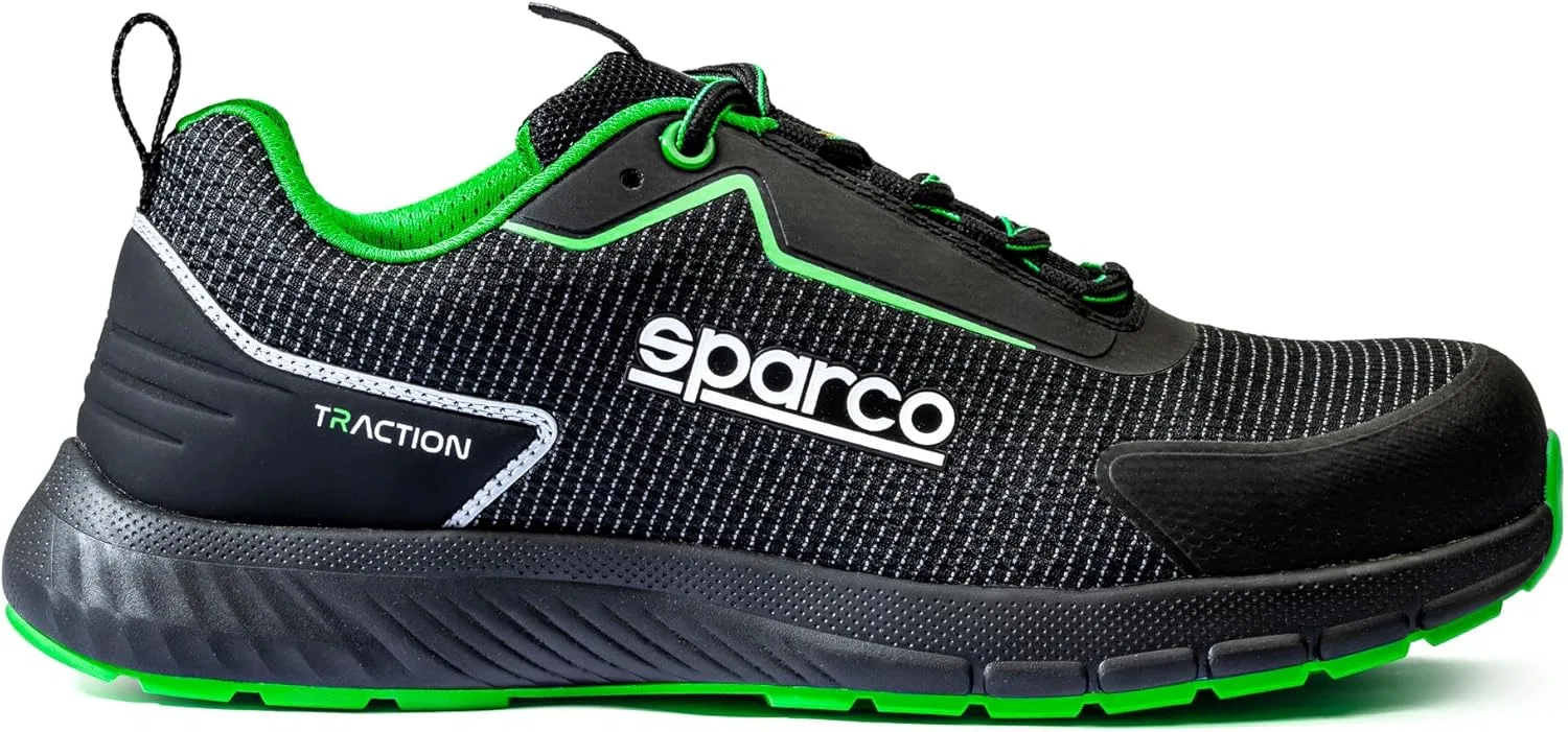 Обувь для пожарной безопасности Sparco Unix Traction S1ps Sanyo, Black-Neon Green — фото 2