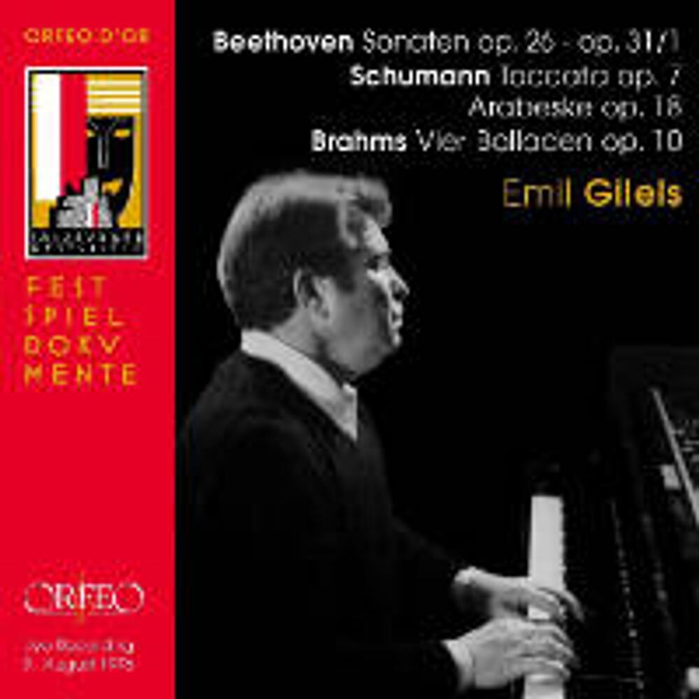 

Диск CD Sonaten Op.26 & Op 31/1 / Toccata Op. 7 / Arabeske Op. 18 / Vier Balladen Op.10 - Ludwig van Beethoven, Robert Schumann, Johannes Brahms, Emil Gilels