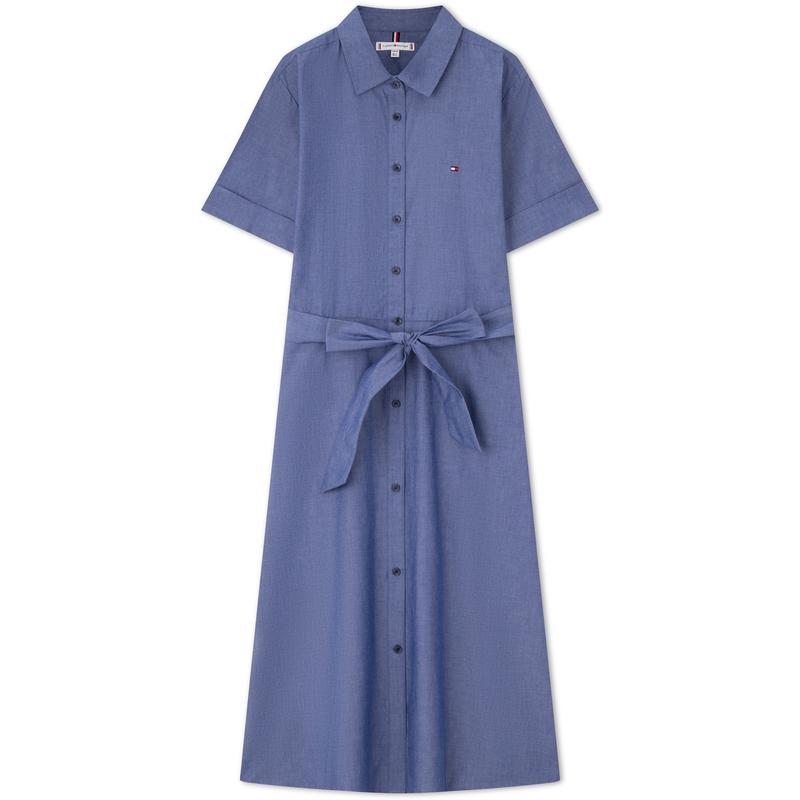 

Футболка с коротким рукавом женская темно-синяя Tommy Hilfiger, темно-синяя 00Q