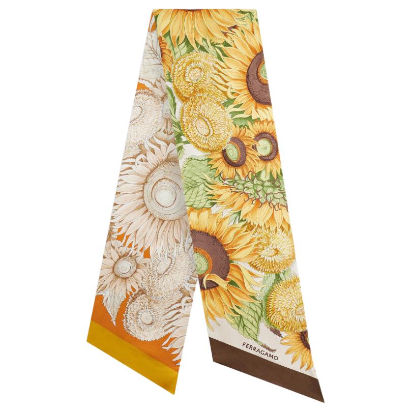 

Ferragamo Топ бандо с принтом подсолнуха, Yellow