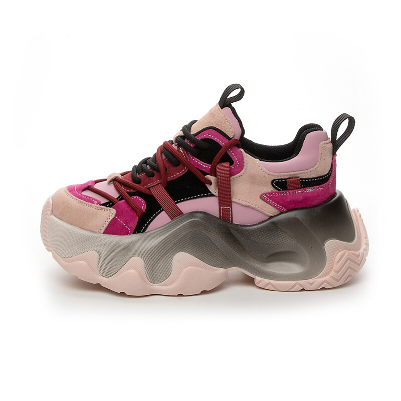 

Кроссовки женские толстые низкие Chovo, цвет Rose Red