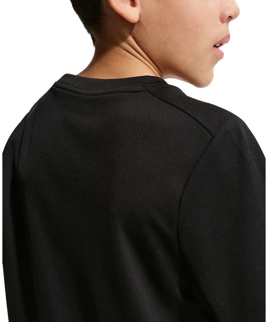 Детская футболка с коротким рукавом из быстросохнущей ткани Dri-Fit, размер 8-20 Nike, черный/белый — фото 4