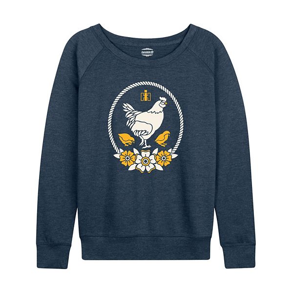 

Женская футболка с длинным рукавом Case IH с курочками и цветами Licensed Character, Heather Indigo