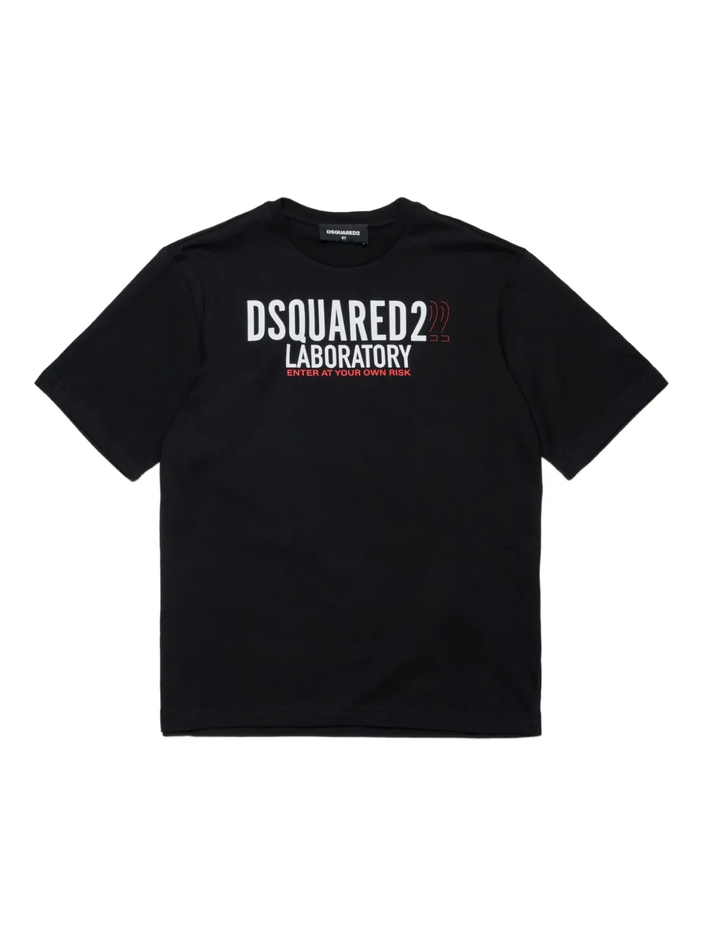 

Футболка с графичным принтом DSQUARED2 KIDS, черный