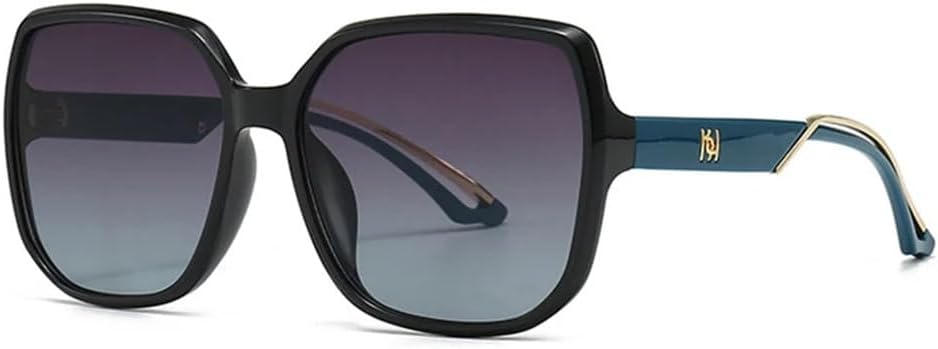 

Роскошные солнцезащитные очки большого размера для женщин и мужчин, винтажные панк-очки, массивная оправа с заклепками, элегантные женские очки LVTFCO, Black Gray Blue