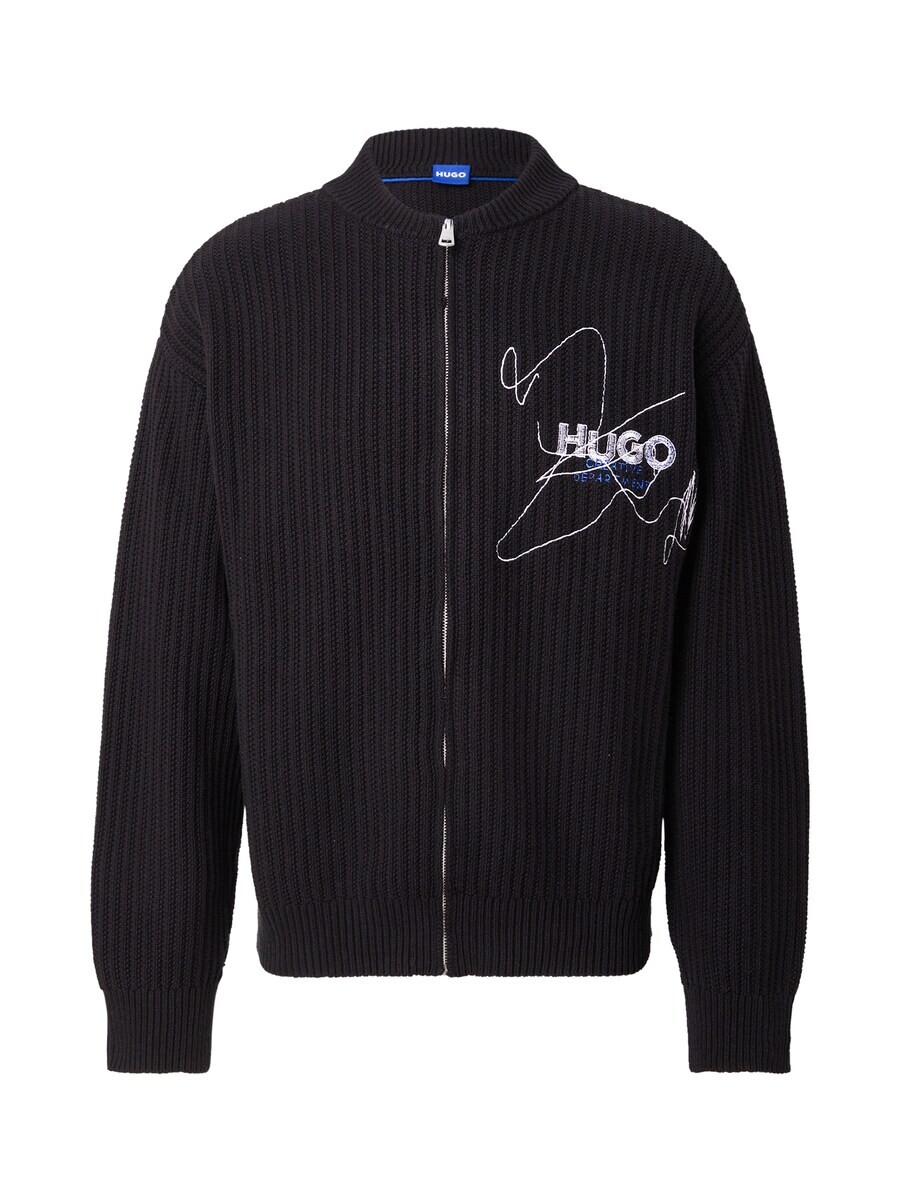 

Вязаный кардиган HUGO Knit Cardigan Socee, черный