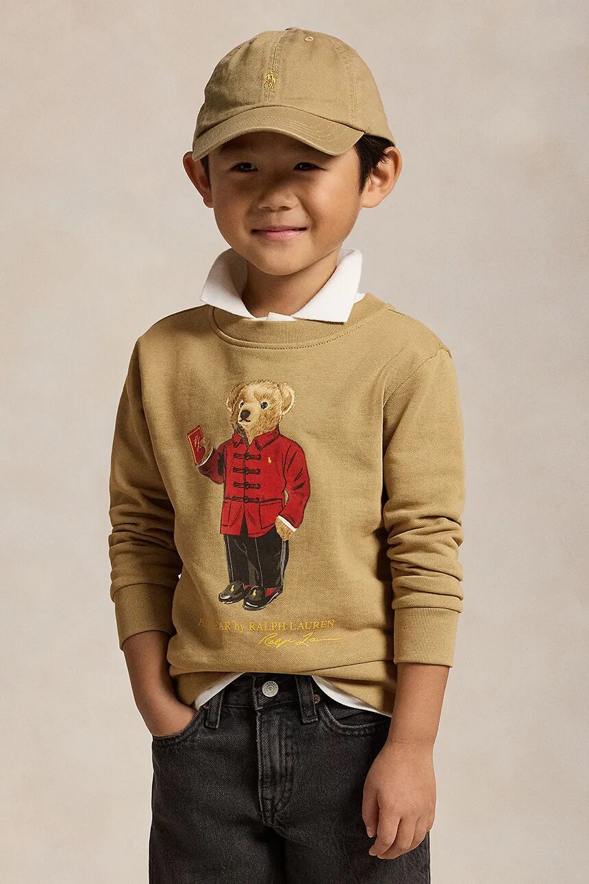 

Детская хлопковая толстовка Polo Ralph Lauren, зеленый