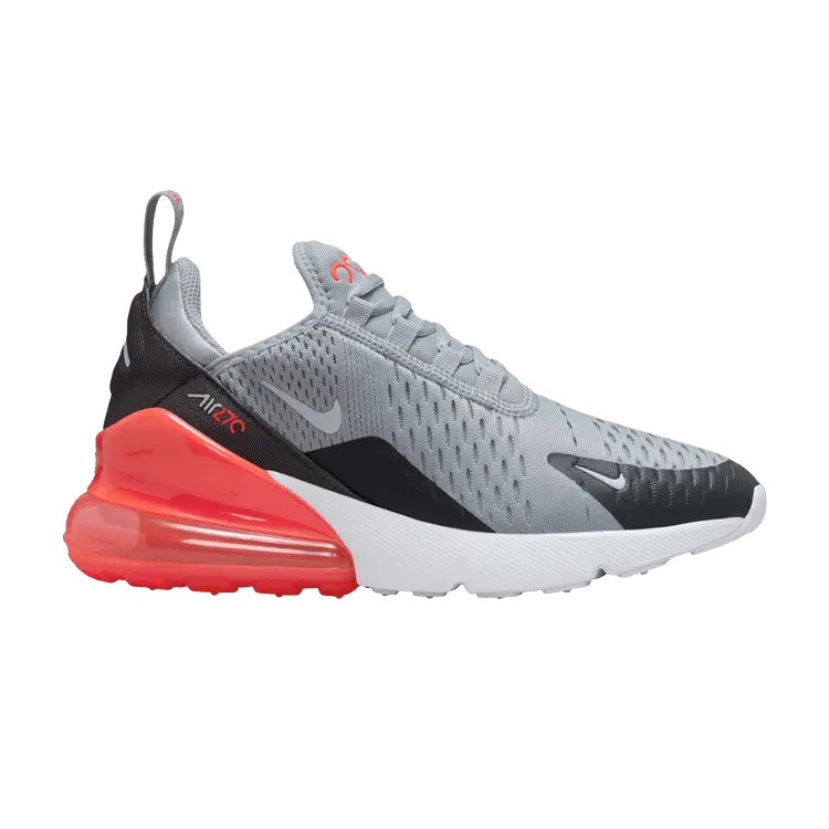 

Кроссовки Nike Air Max 270 GS Wolf Grey Bright Crimson, серый