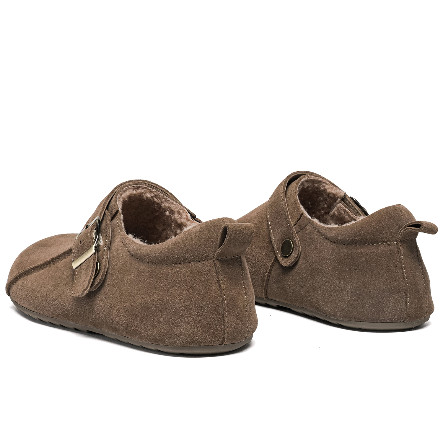 DingDingGo Studio Boken Shoes Противоскользящие и износостойкие утепленные низкие кеды женские кофе, цвет Coffee — фото 4