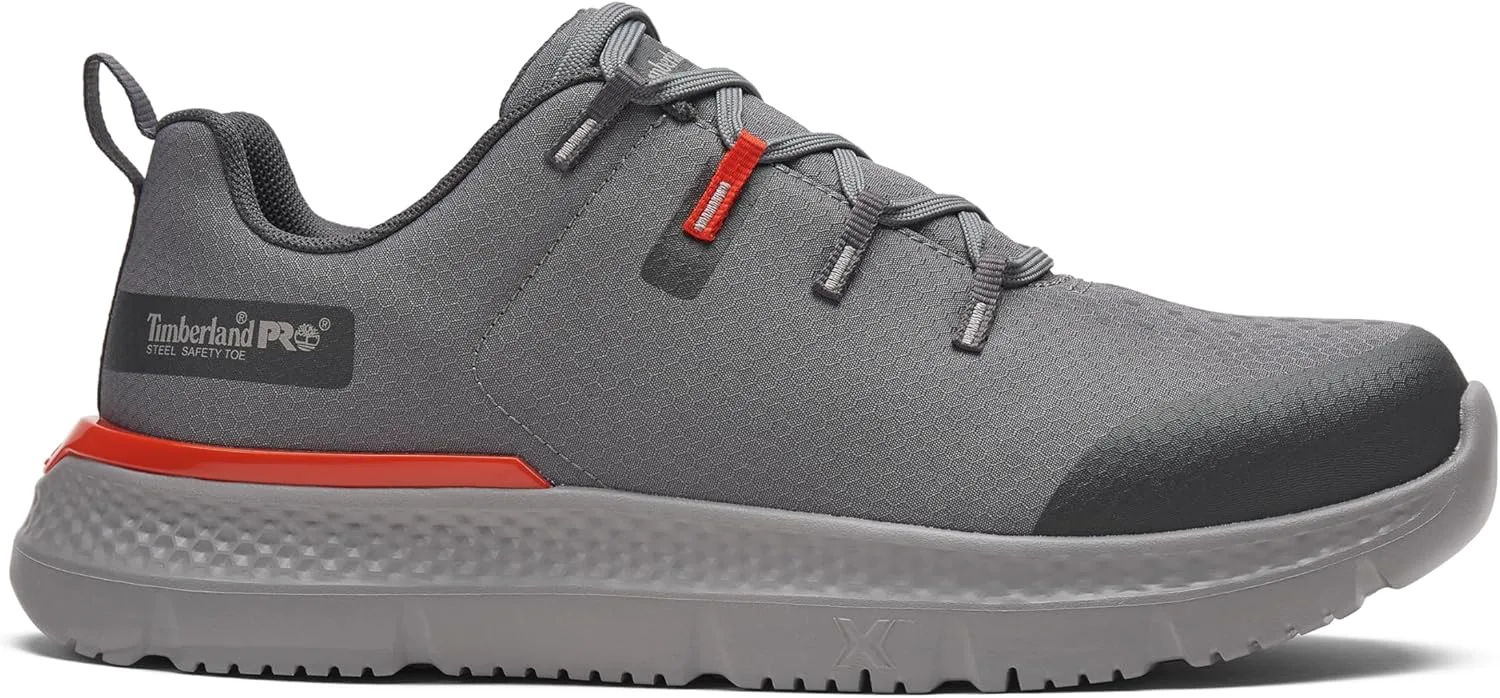 Мужские рабочие кроссовки Timberland PRO Intercept с защитным стальным носком, серый/красный — фото 3