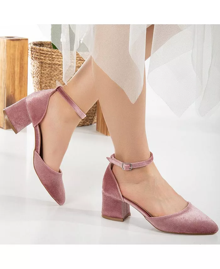 Марсель Туфли-лодочки на низком каблуке Forever & Always Shoes, розовый — фото 3