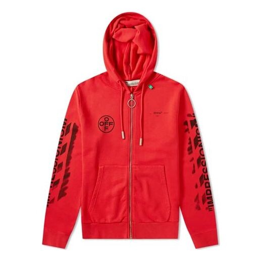 

Толстовка impressionism hooded sweatshirt 'red' Off-White, красный