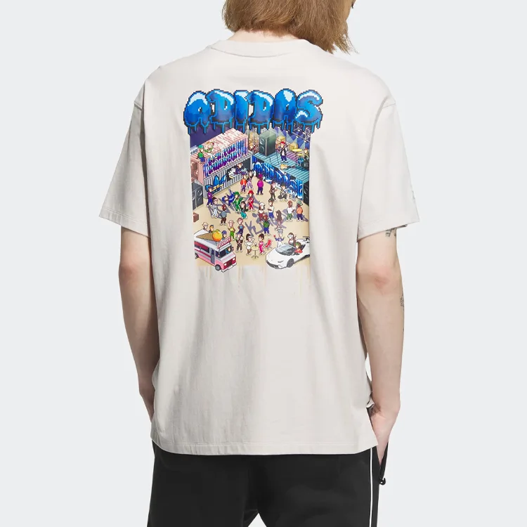 Adidas Originals Футболка с рукавом дроп-шоулдер Monkey Kingdom унисекс Mica Powder — фото 4
