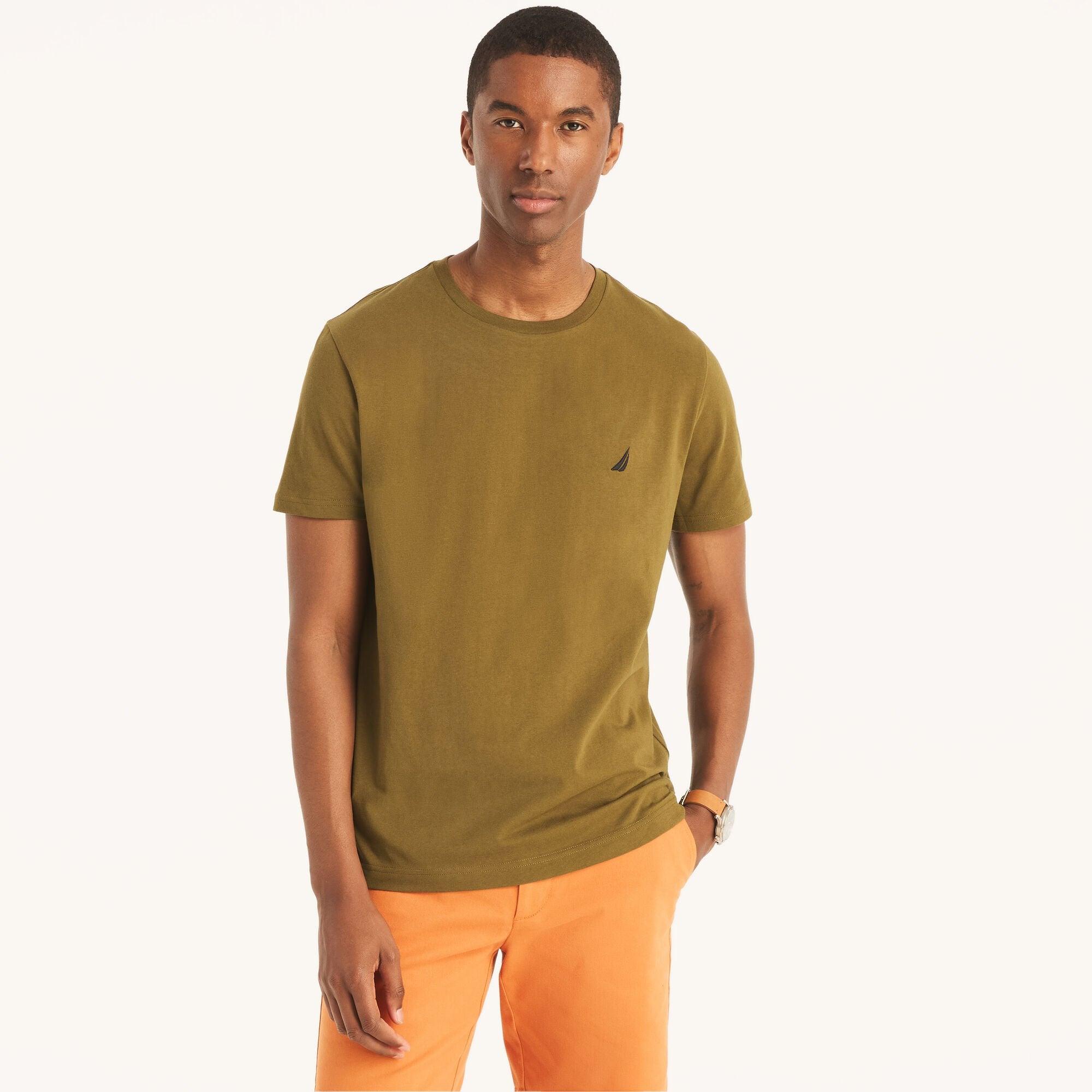 

Футболка мужская Nautica Solid с круглым вырезом, темно-оливковый
