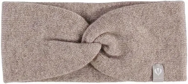 Женская вязаная повязка на голову из кашемира 24 x 10.5 см от FRAAS Fraas, Taupe