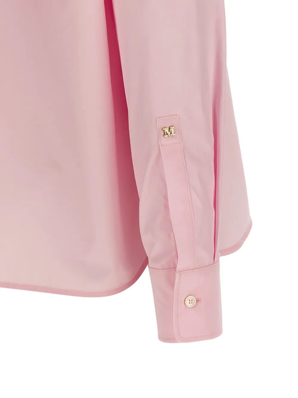 Рубашка maroso с нашивкой-логотипом и длинными рукавами MAX MARA, розовый — фото 4