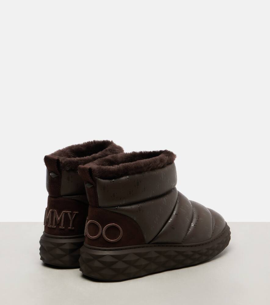 Кожаные зимние ботинки с овчиной Jimmy Choo, V Chocolate Mix — фото 2