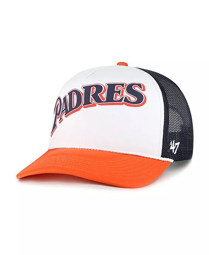

Мужская белая кепка San Diego Padres из пенопласта с надписью Trucker Snapback '47 Brand