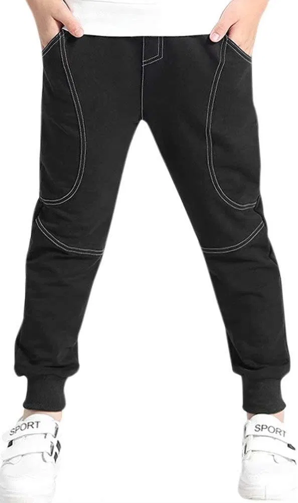 Хлопковые спортивные штаны для мальчиков BINPAW, возраст 4T-16 лет, A-Black