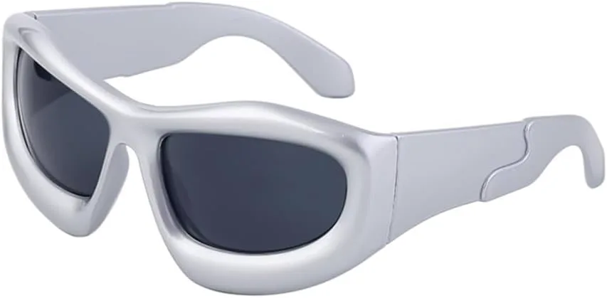 

Спортивные панк-солнцезащитные очки для женщин и мужчин, роскошные солнцезащитные очки в стиле ретро стимпанк, зеркальные солнцезащитные очки generic, Silver Gray