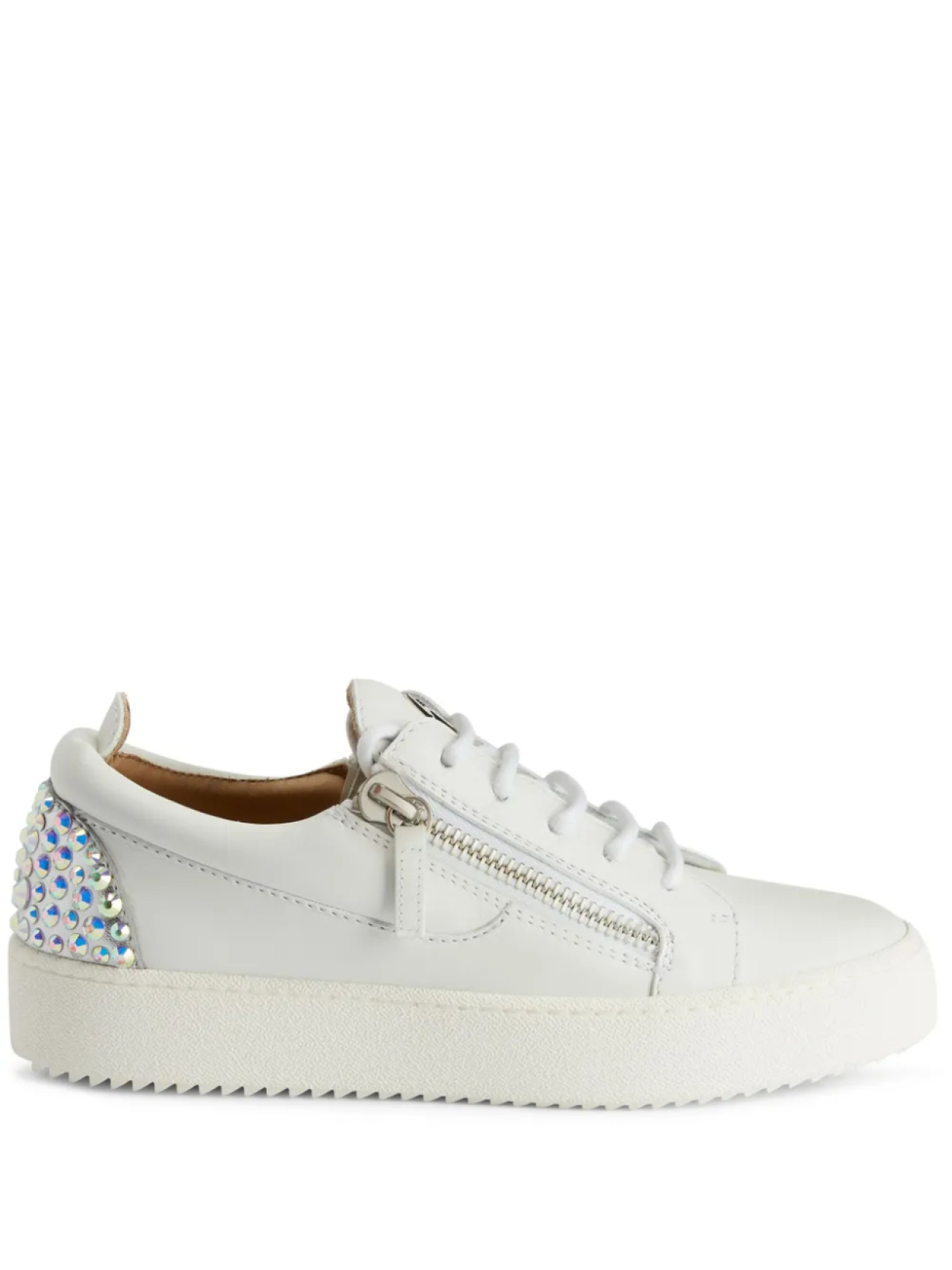 Giuseppe Zanotti кроссовки Gail со стразами, белый
