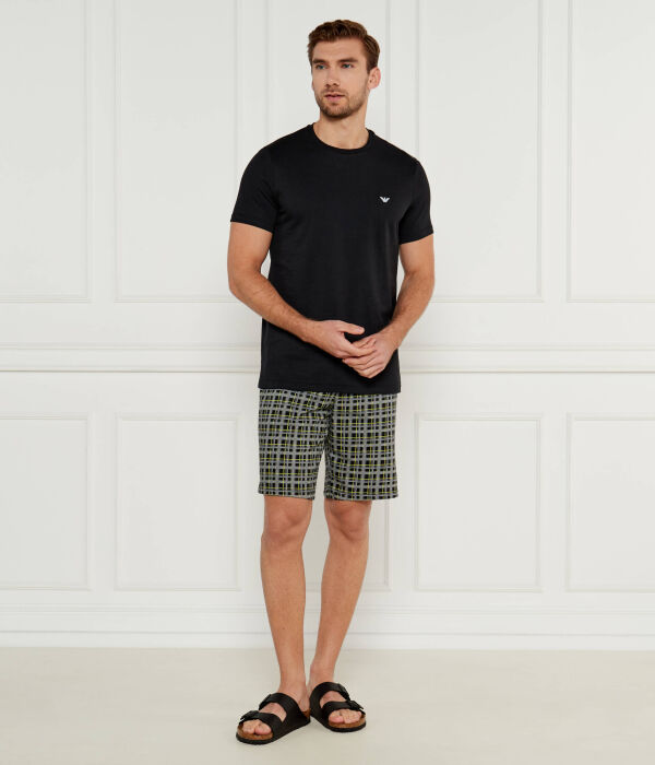 

Пижама мужская Emporio Armani с шортами и футболкой, черный