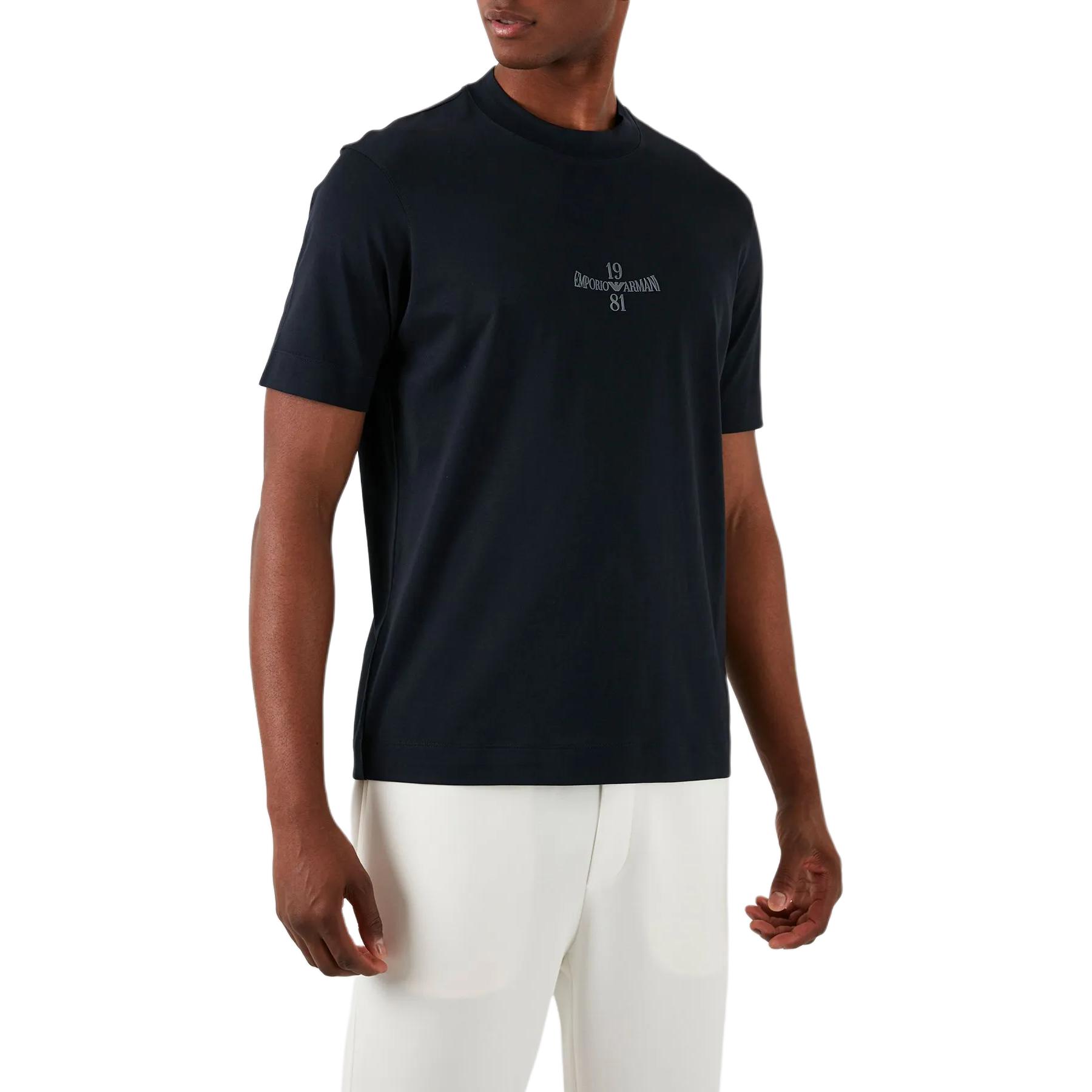 

EMPORIO ARMANI Футболка мужская морская синяя, Синий, EMPORIO ARMANI Футболка мужская морская синяя