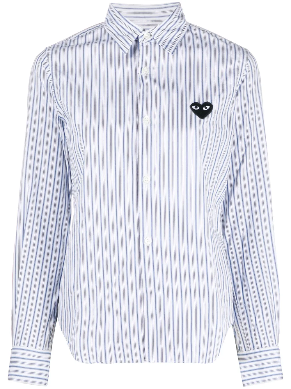 

Полосатая рубашка с нашивкой Comme Des Garçons Play, синий