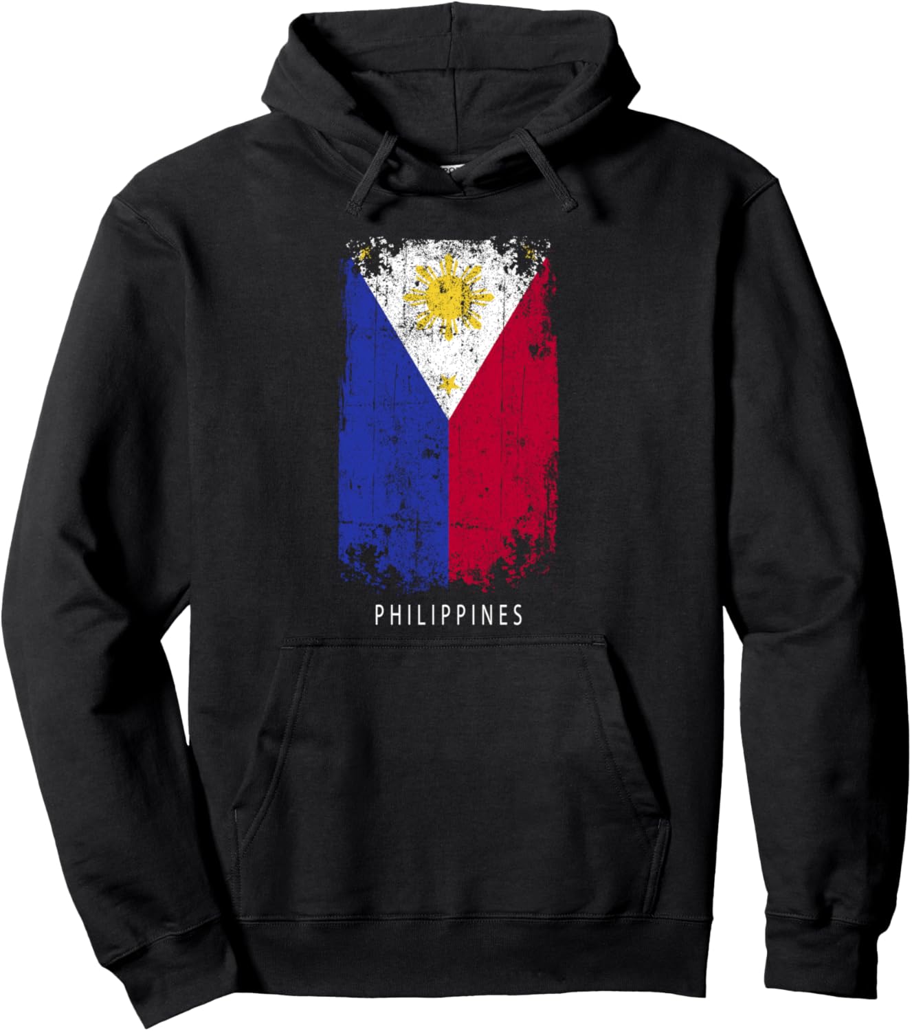 

Худи с изображением флага Филиппин - Худи с флагом Филиппин, черное Philippines Souvenir Design