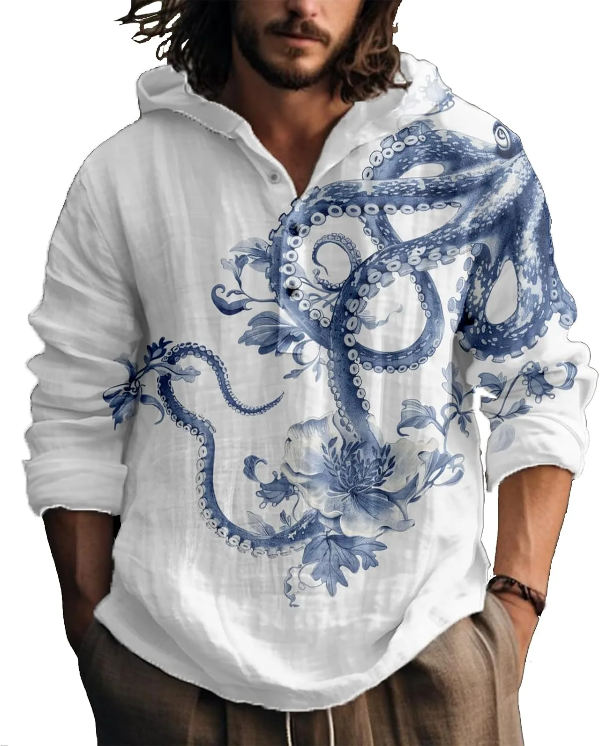 

Мужская толстовка с принтом Art Print, легкая, с длинными рукавами Biacolum