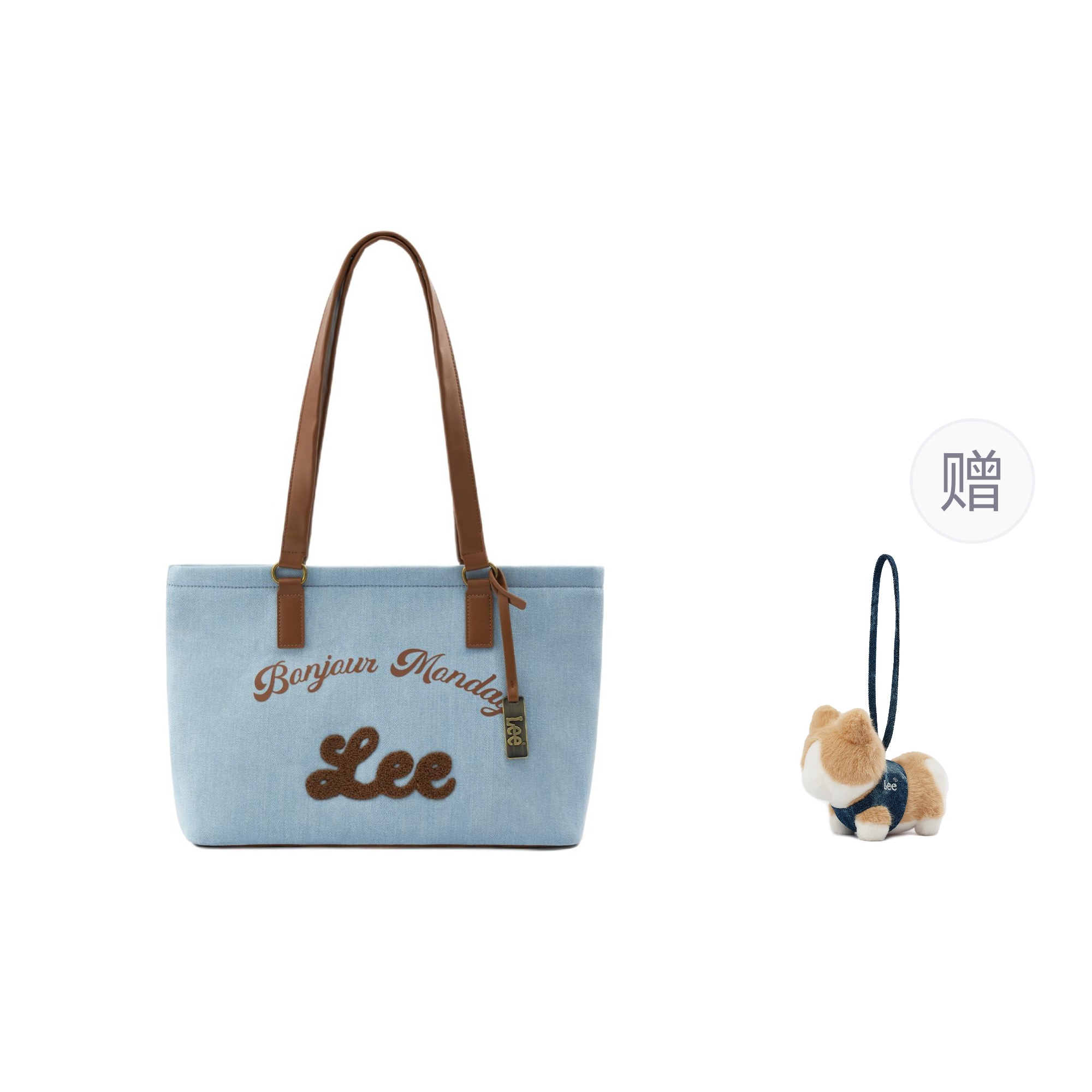 

Lee Тканевая женская сумка через плечо, Light Blue+Lee Keji Charm