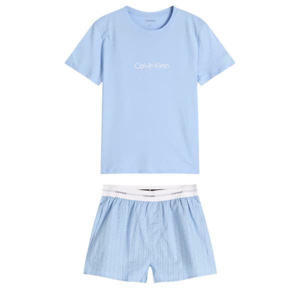 

Пижамный комплект из хлопкового поплина Calvin Klein, Frozen Fjiord & Trail Stripe