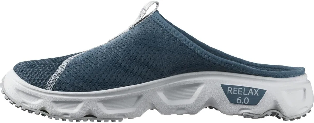 Мужские тапочки Salomon Reelax Slide 6.0, Blue Ashes White Pearl Blue