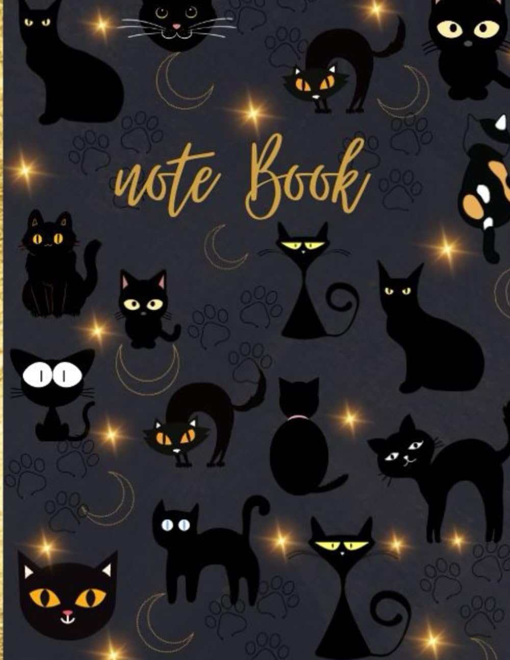 

note book: note book themed black cats for writing journal,plans,and diary.8,5x11 ,120 pages (Independently published)