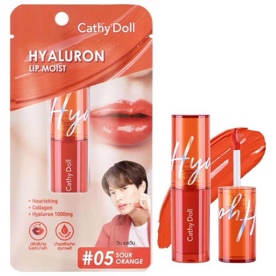

Cathy Doll Гиалуроновый увлажняющий крем для губ 3,9 г. 05 Sour Orange, Sour Orange