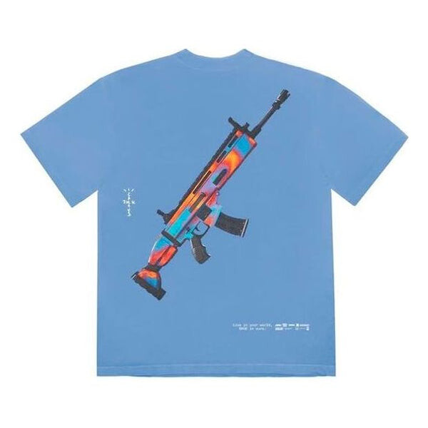 

Футболка the scotts astro goosebumps t-shirt 'sky blue' Travis Scott, голубой