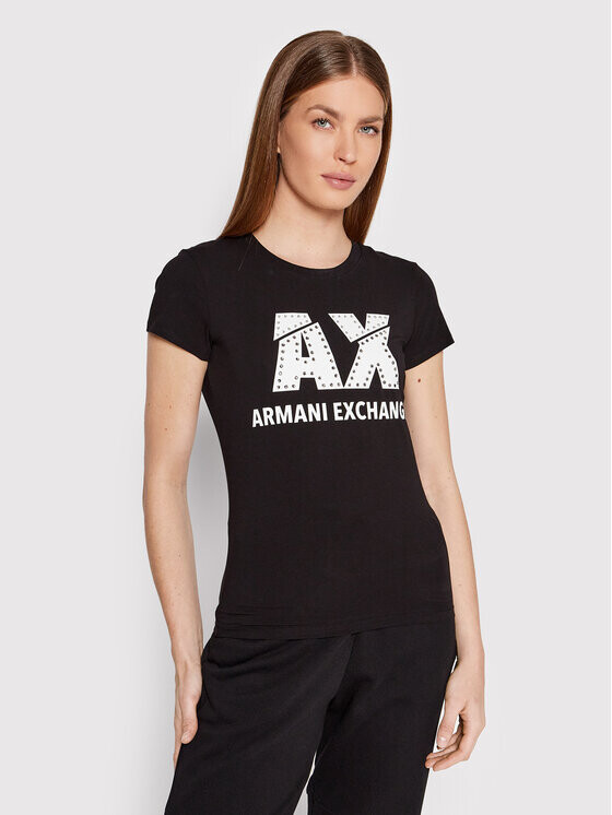 

Футболка узкого кроя Armani Exchange, черный