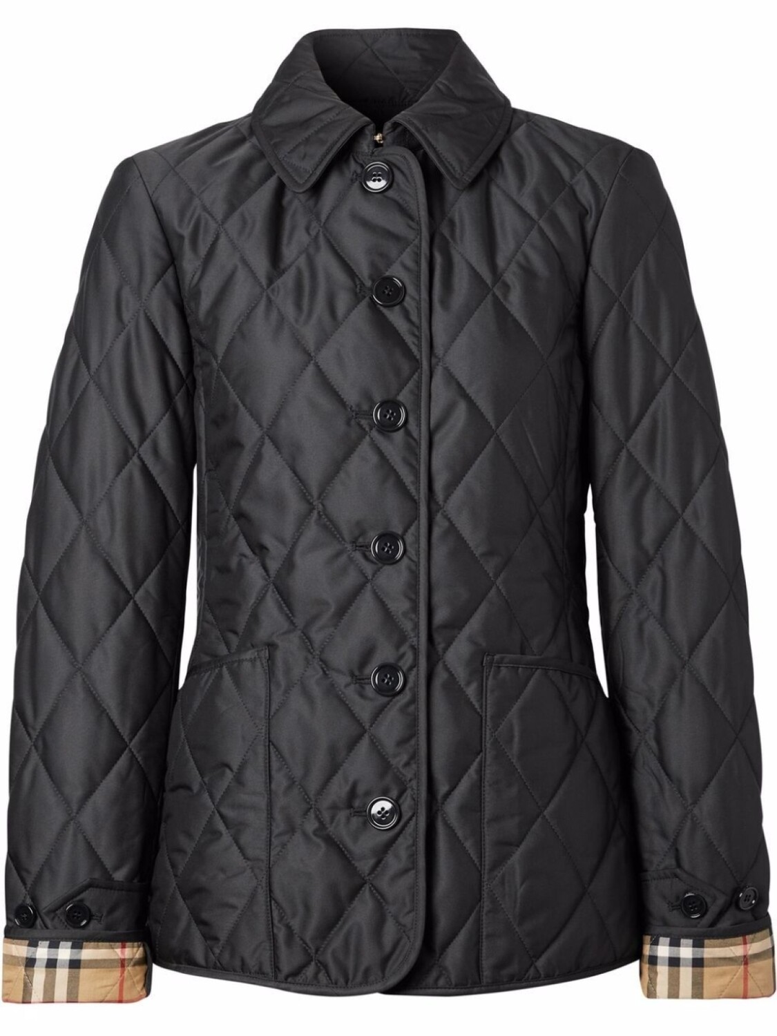 

Burberry стеганая куртка с терморегуляцией, черный