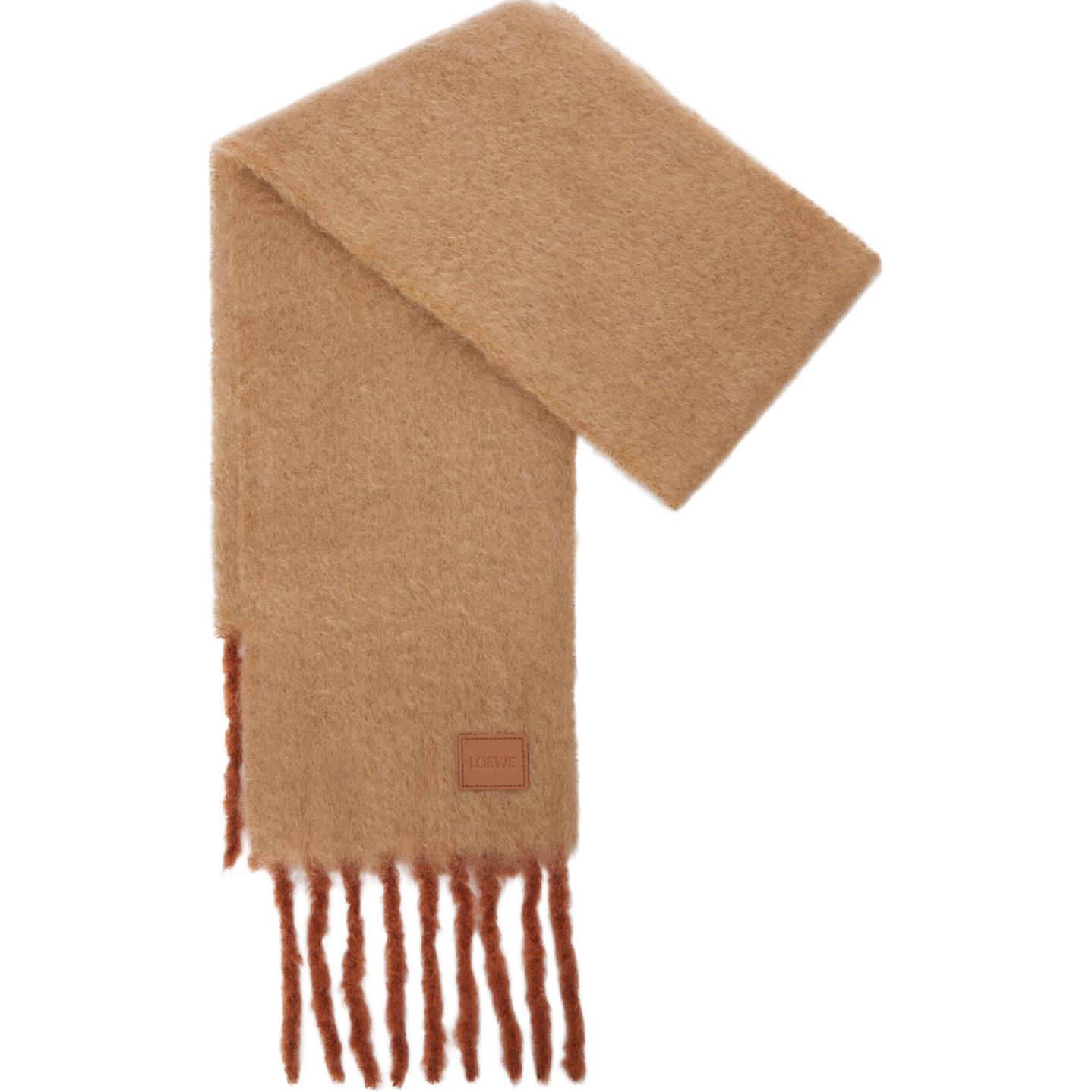 

LOEWE Шерстяной вязаный шарф Women's Brown