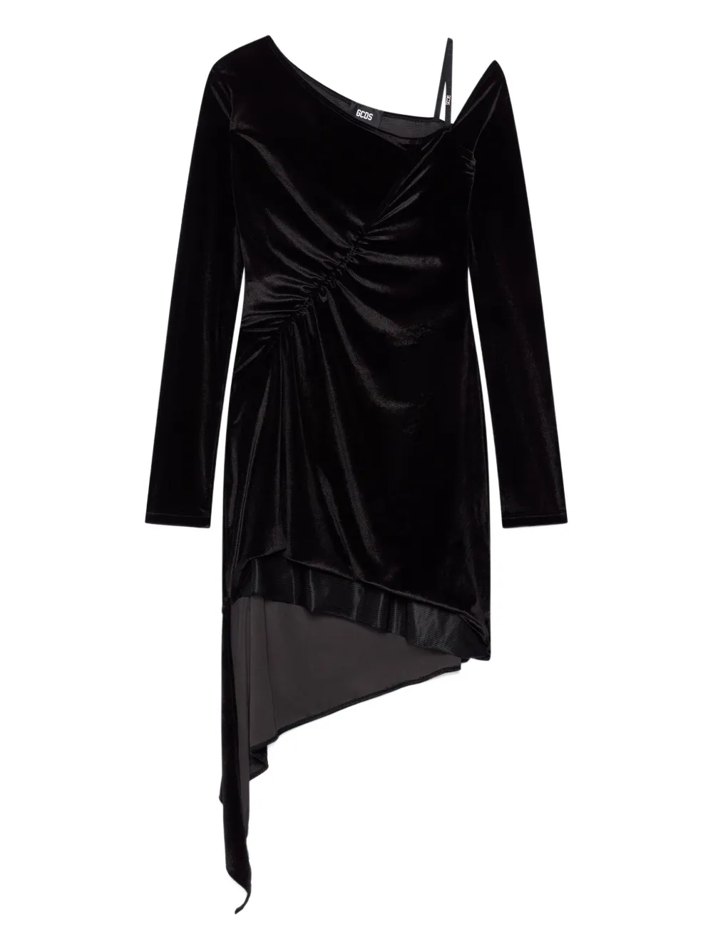 

Короткое платье асимметричного кроя Gcds, черный