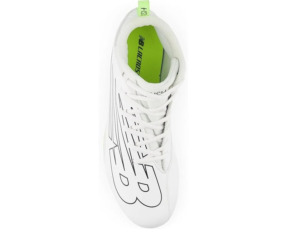Бутсы для лакросса New Balance Rush v4 Mid RUSHMWT4 белые зеленые литые мужские DWA2060 New Balance, белый — фото 4