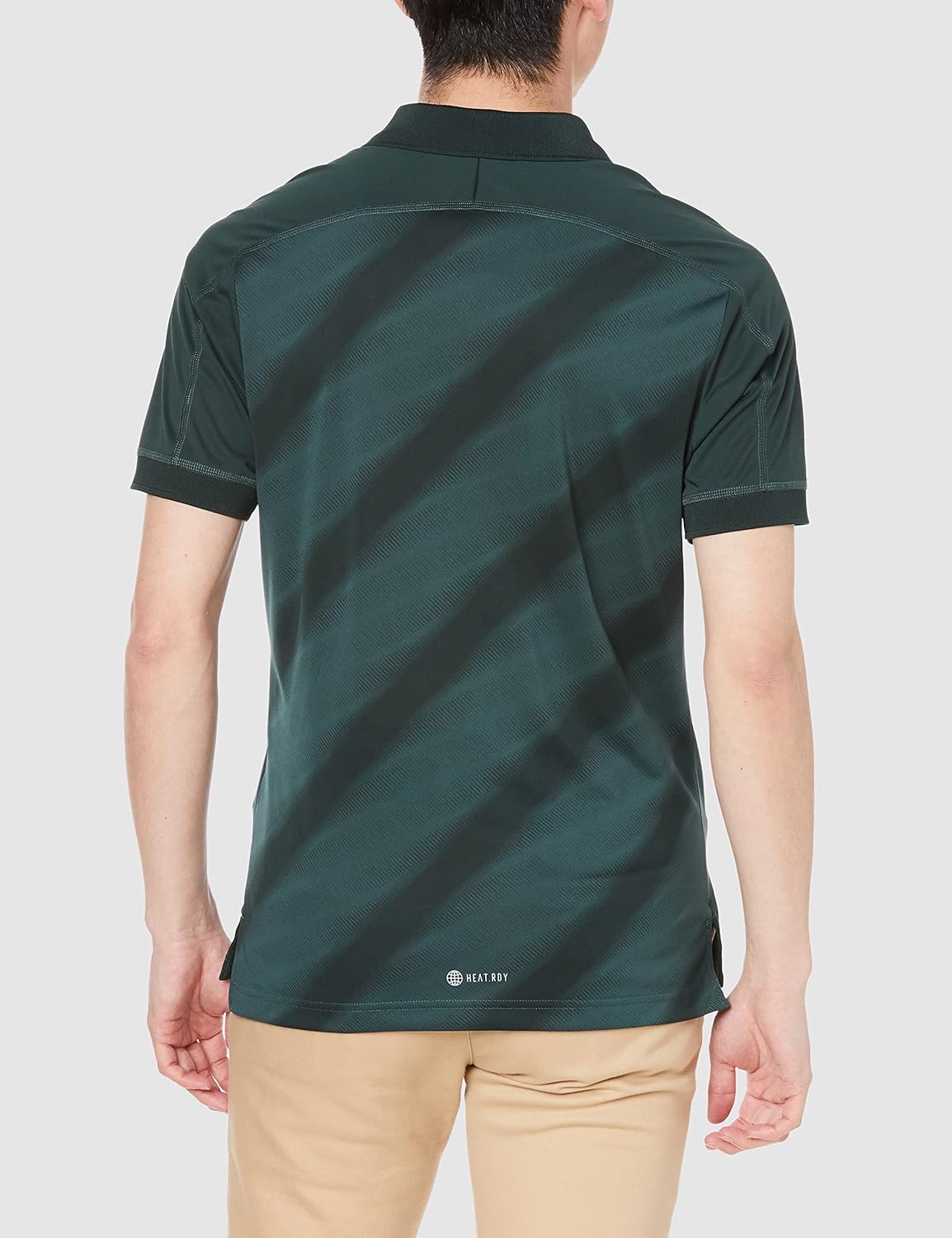 Мужская поло-рубашка adidas Golf HEAT.RDY с градиентным принтом и коротким рукавом, цвет Shadow Green/Mineral Green, зеленый — фото 2