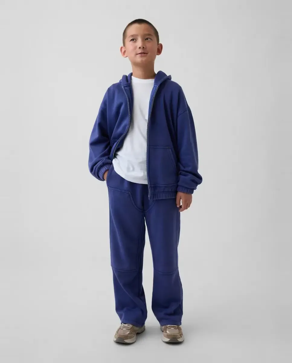 Спортивные брюки из флиса свободного кроя для мальчика Gap, синий